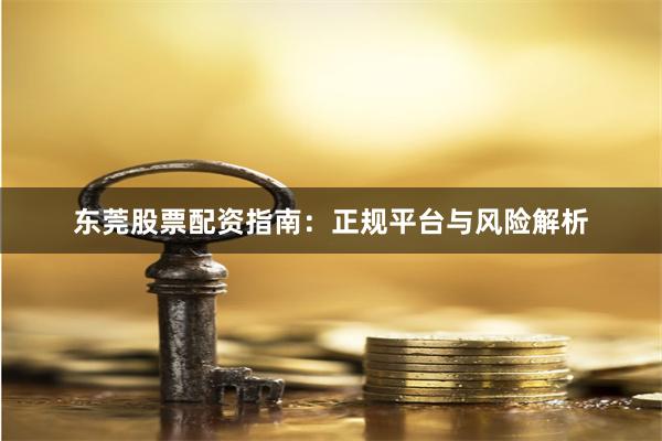东莞股票配资指南：正规平台与风险解析