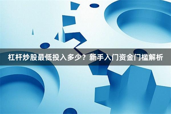 杠杆炒股最低投入多少？新手入门资金门槛解析